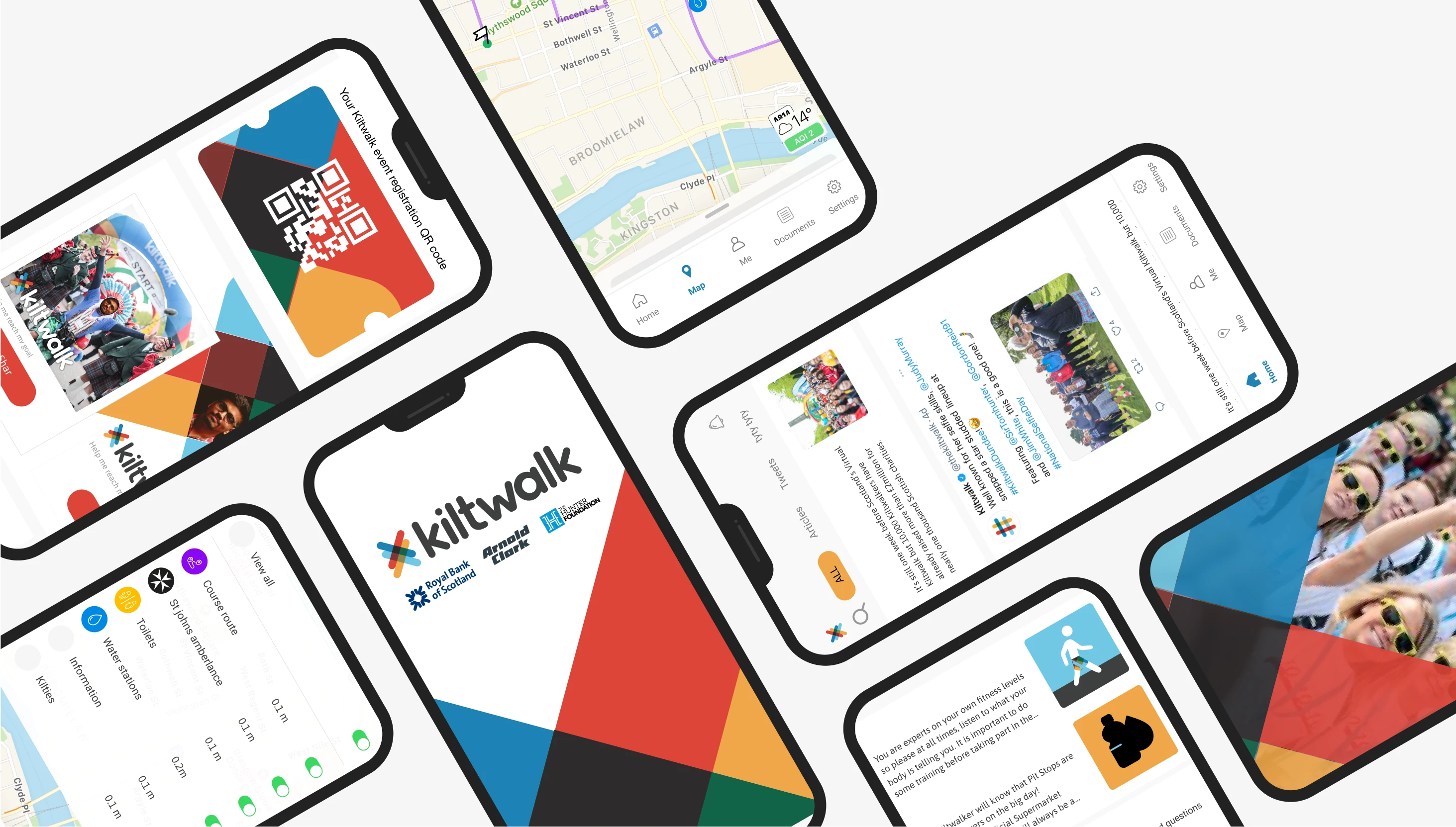 Kiltwalk App — product design