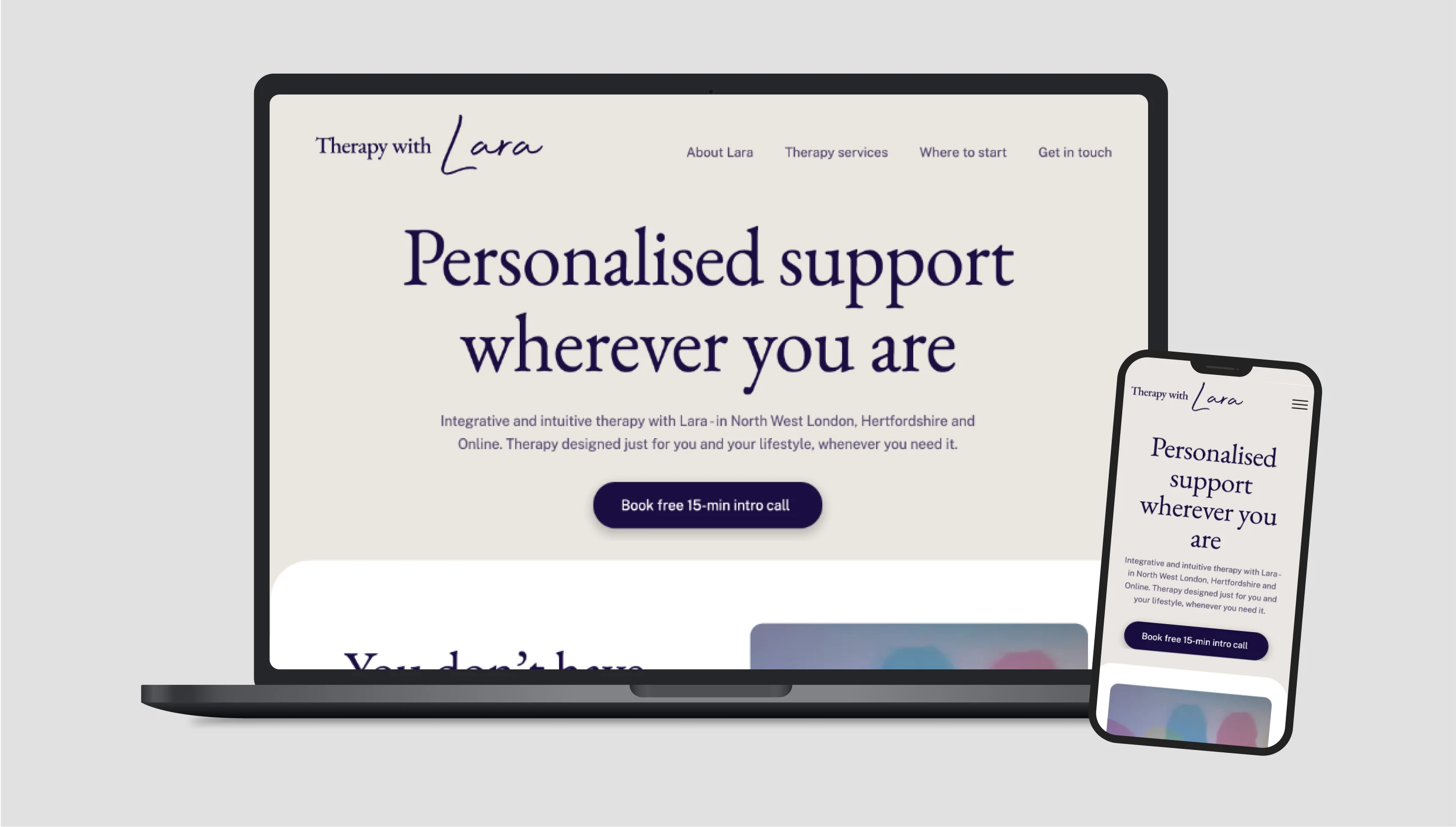 Therapy with Lara — brand identity